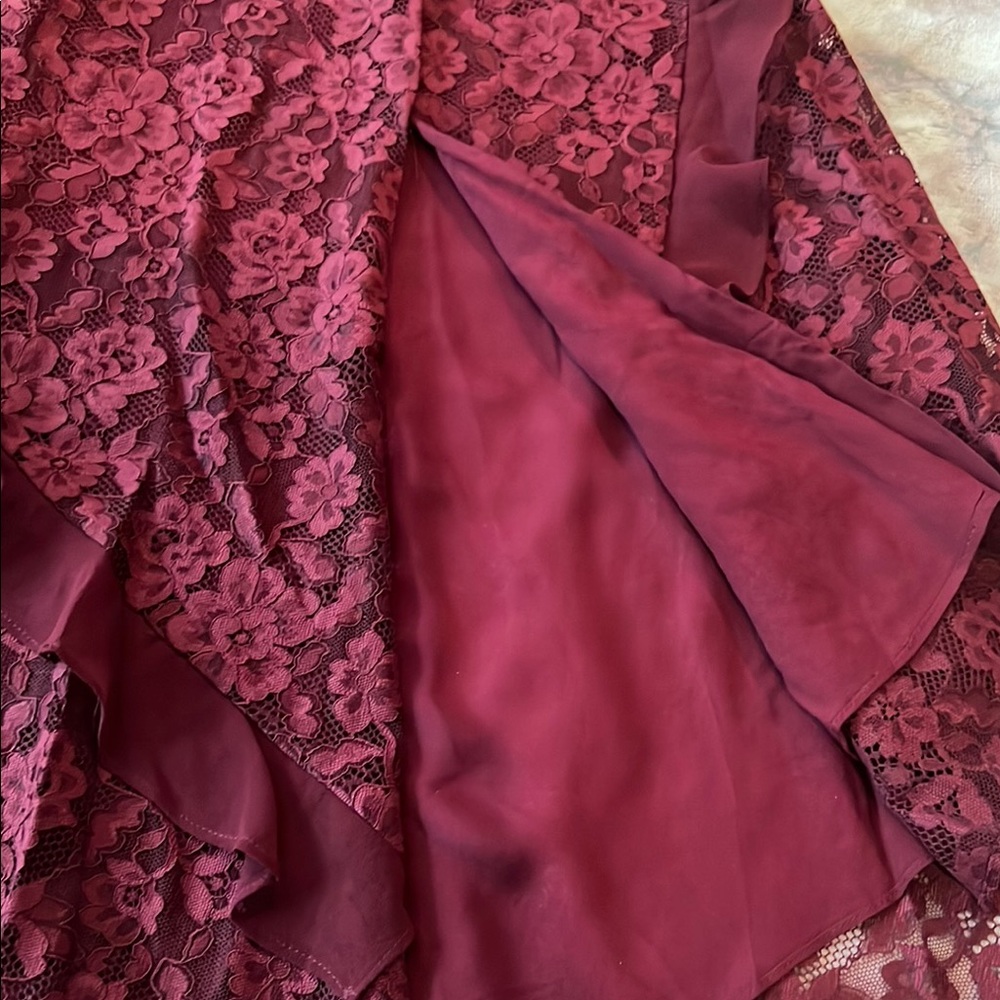Sundance Burgundy Lace Dress - Picture 7 of 14
